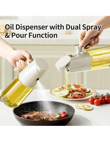 MDZF SWEET HOME Pulverizador de Aceite de Vidrio 300ml 2 en 1