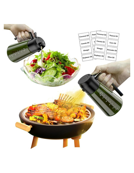 Rociador de Aceite TULUMI 470ml Vidrio Oscuro Bloquea Luz