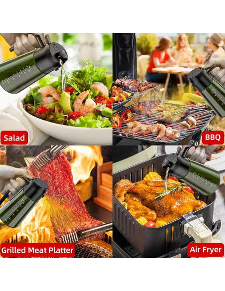 Rociador de Aceite TULUMI 470ml Vidrio Oscuro Bloquea Luz