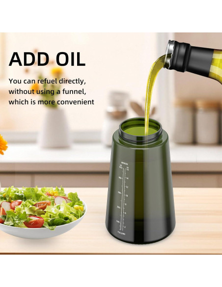 Rociador de Aceite TULUMI 470ml Vidrio Oscuro Bloquea Luz