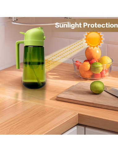 Cheardia 2 Botellas Pulverizadoras de Aceite 16 oz Vidrio