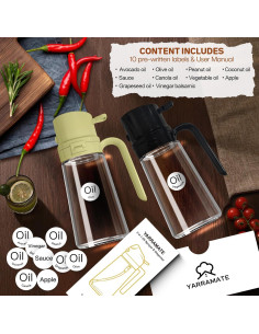 Dispensador de Aceite YARRAMATE 470ml Reutilizable Negro 2