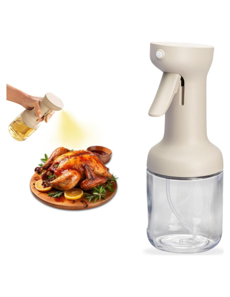 Pulverizador de Aceite MDZF de Vidrio 450ml Blanco - Spray Cocina