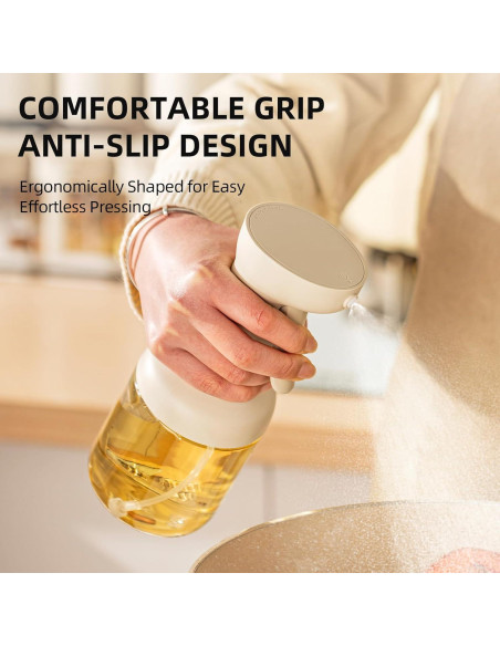 Pulverizador de Aceite MDZF de Vidrio 450ml Blanco - Spray Cocina