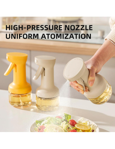 Pulverizador de Aceite MDZF de Vidrio 450ml Blanco - Spray Cocina