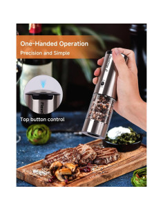 Juego de Molinillos de Sal y Pimienta Eléctrico FlavaOrigo 2