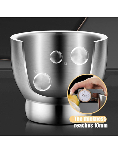 Juego de Mortero y Mano Acero Inoxidable 12.7 cm Partyreal