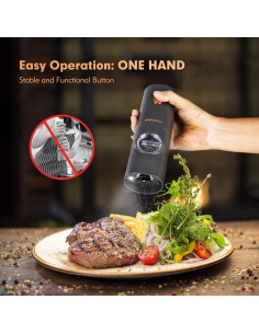 Juego de Molinillos Eléctricos de Sal y Pimienta SIMPLETASTE 2