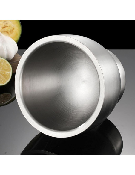 Juego de Mortero y Mano Acero Inoxidable 12.7 cm Partyreal