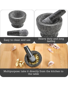 Mortero y Maja IMUSA Pequeño de Granito Pulido 9.53 cm 2