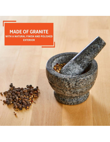 Mortero y Maja IMUSA Pequeño de Granito Pulido 9.53 cm