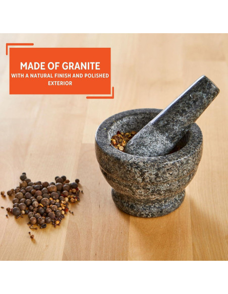 Mortero y Maja IMUSA Pequeño de Granito Pulido 9.53 cm