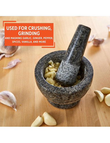 Mortero y Maja IMUSA Pequeño de Granito Pulido 9.53 cm