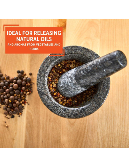 Mortero y Maja IMUSA Pequeño de Granito Pulido 9.53 cm