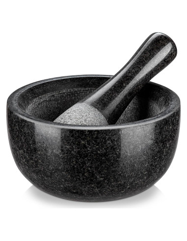 Mortero y Mano Velaze de Granito 16 cm - Triturador de Especias