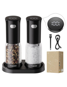 Juego de Molinillos Eléctricos de Sal y Pimienta TOMEEM - LED
