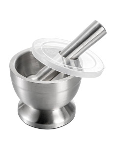 Mortero y Mano Bekith 18/8 Acero Inoxidable Cepillado