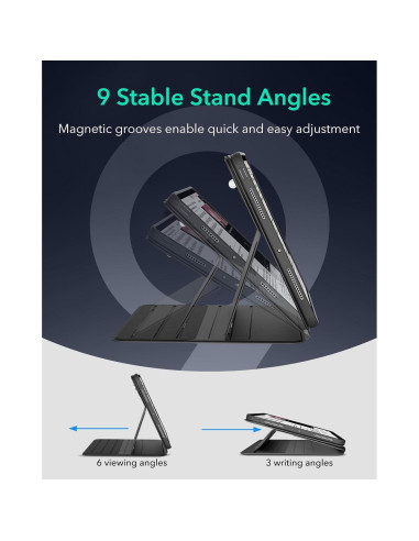 Funda Rotativa ESR para iPad Pro 13" (2024) Negra