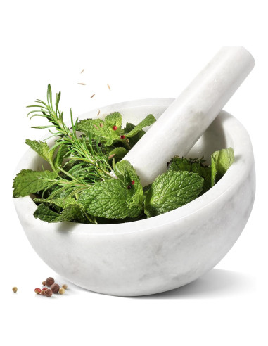 Mortero y Mano de Mármol Koville 4 Tazas 12.7 cm - Cocina