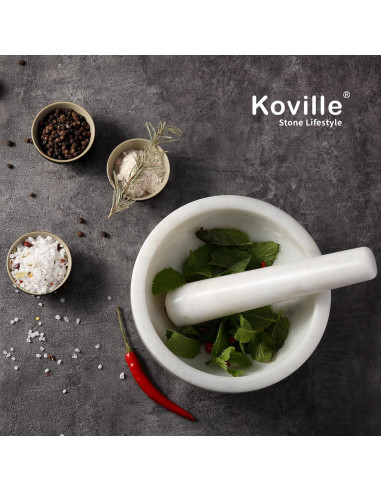 Mortero y Mano de Mármol Koville 4 Tazas 12.7 cm - Cocina
