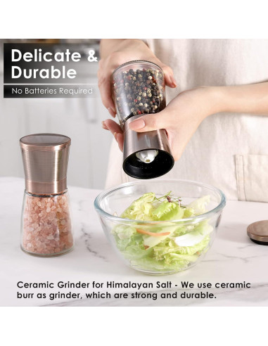 Set de 2 Molinillos de Sal y Pimienta Vzaahu Cobre 142g