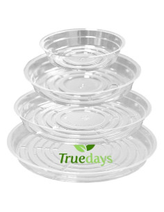 Paquete de 20 Platillos Transparentes TRUEDAYS para Macetas 15-30 cm