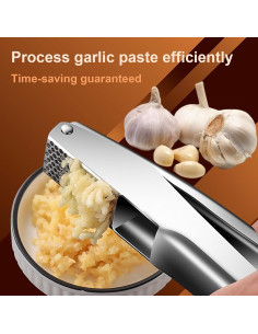Prensa de Ajo KAITION de Acero Inoxidable, Apta para Lavavajillas 2