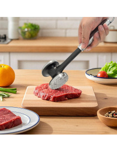 Martillo Aplanador de Carne HIFIND Acero Inoxidable Doble Cara 2