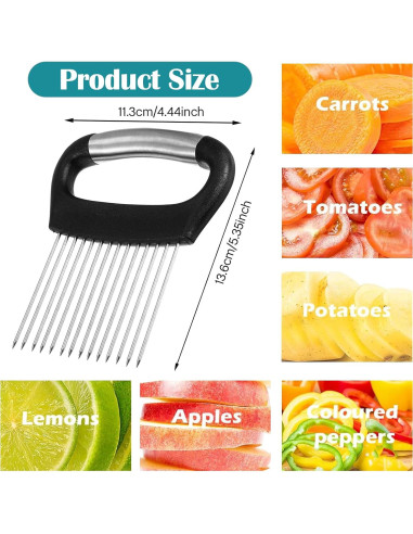 Soporte Cortador de Cebolla IGRARK Acero Inoxidable 3 Piezas