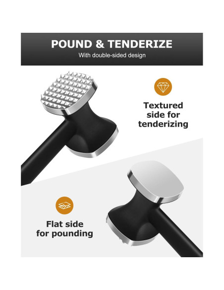 Martillo Aplanador de Carne MOSFiATA Acero Inoxidable 24.1cm