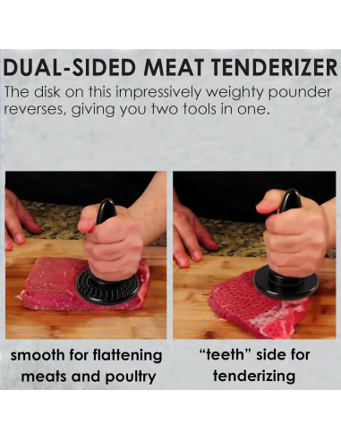 Prensa de Hamburguesas KAYCROWN + Ablandador de Carne Doble Cara