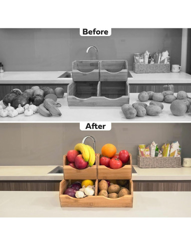 Cestas de Almacenamiento de Bambú HOMESTEAD - Set de 3 Piezas