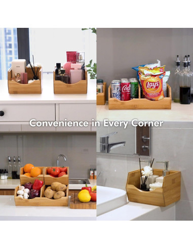 Cestas de Almacenamiento de Bambú HOMESTEAD - Set de 3 Piezas