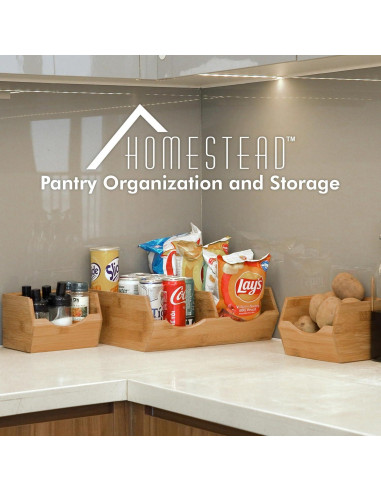 Cestas de Almacenamiento de Bambú HOMESTEAD - Set de 3 Piezas