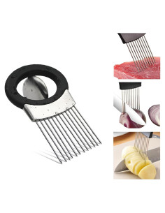 Soporte para Cortar Cebolla Genérico Acero Inoxidable 16x9.7 cm