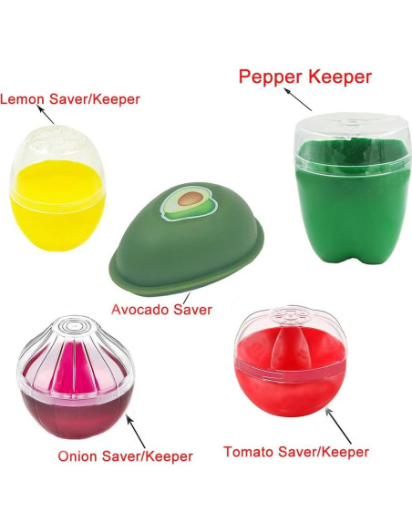 Set de 5 Contenedores de Almacenamiento yamesu - Frutas y Verduras Set de 5 Contenedores de Almacenamiento yamesu - Frutas y Verduras