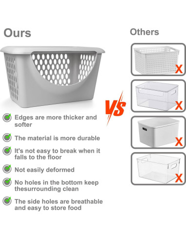 Set de 3 Contenedores de Almacenamiento Leilifre 5.2L para Cebollas y Papas
