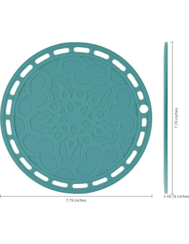 Juego de 3 Mats de Silicona Smithcraft 20cm Verde Azulado