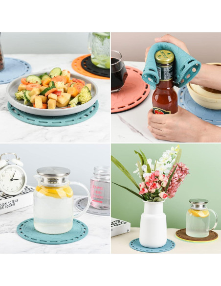 Juego de 3 Mats de Silicona Smithcraft 20cm Verde Azulado