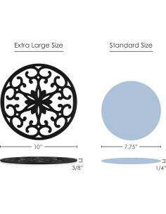 Trivets de Silicona GASARÉ Extra Grande 25.4 cm Juego de 3 2