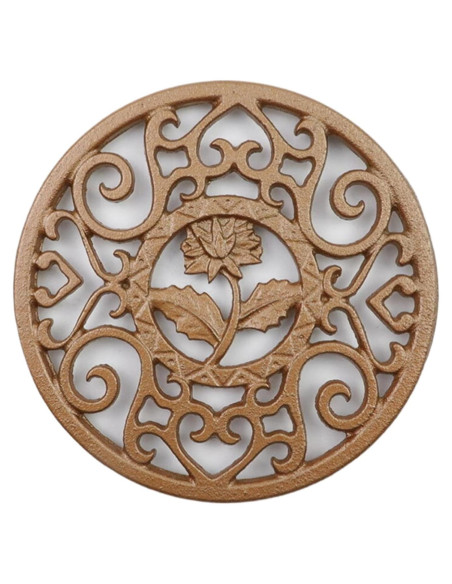 Trivet de Hierro Fundido Bitray Dorado Vintage 11.9cm