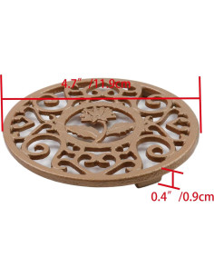 Trivet de Hierro Fundido Bitray Dorado Vintage 11.9cm 2