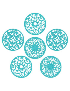 Alfombrillas de Silicona Hotsyang 6 Piezas Redondas 20cm