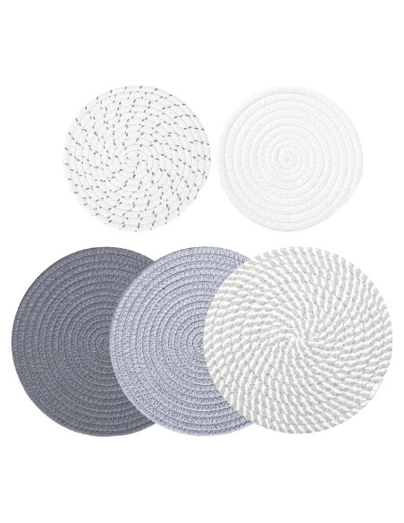 Juego de 5 manteles individuales ATREFUU 25.4cm y 18.3cm