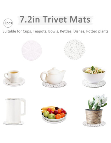 Juego de 5 manteles individuales ATREFUU 25.4cm y 18.3cm