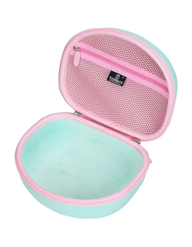 Funda dura Tourmate para auriculares Riwbox CT-7S - Rosa y Verde