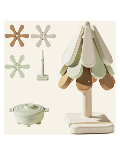 Juego de Trivets de Silicona SINJERREAY - 3 Colores Cuadrado