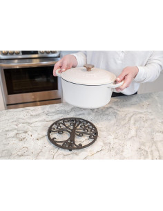 Trivet de Hierro Fundido GASARÉ - Diseño Árbol de la Vida 20.32cm 2