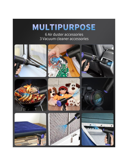 CLEVAST Soplador de Aire 3 en 1 Inalámbrico 110000RPM