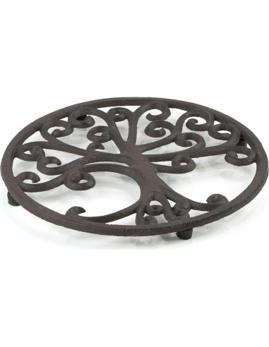 Trivet de Hierro Fundido GASARÉ - Diseño Árbol de la Vida 20.32cm
